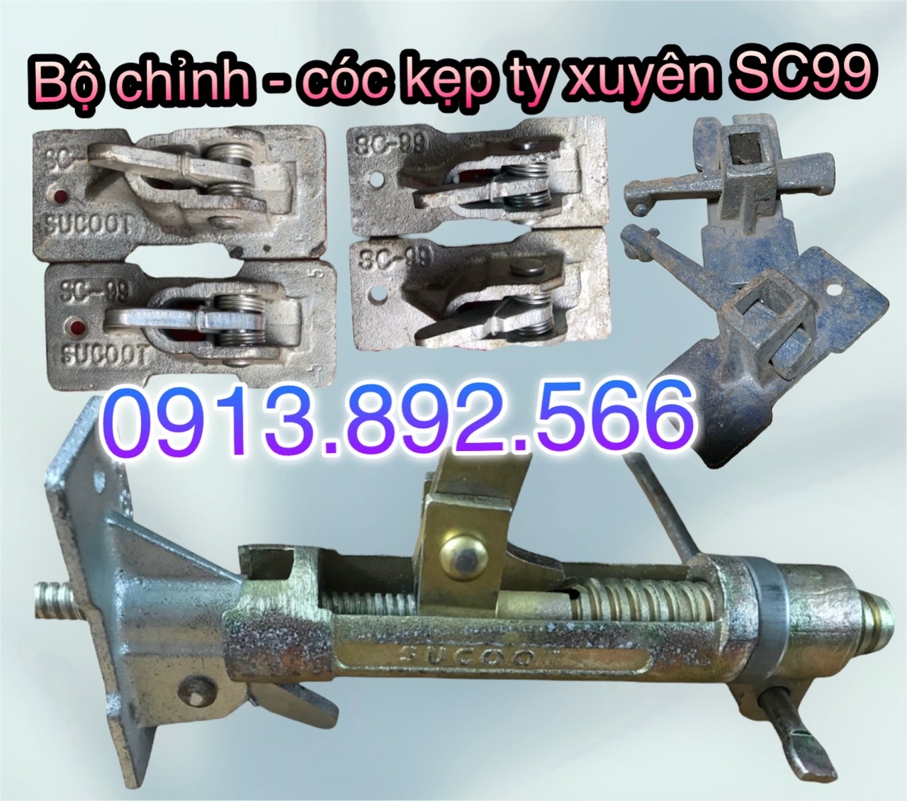 Cóc kẹp ty xuyên SC99 và bộ chỉnh